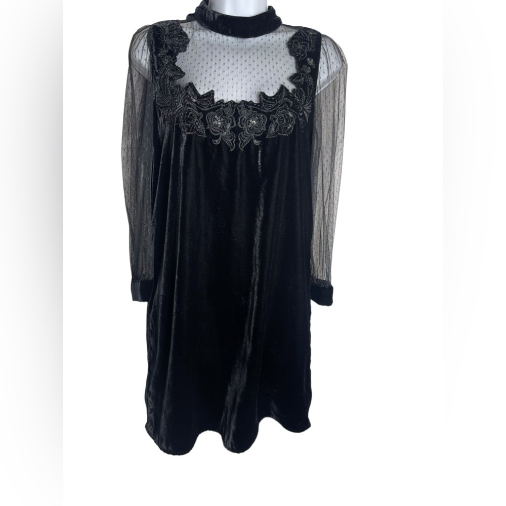 ZARA size small black lace stunningβ sheer dress